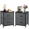 Rebrilliant Nightstands Set Of 2 w/ 2 Drawers | 20.3 H x 15 W x 11.8 D in | Wayfair 633FABA56F1045CCA4B410F7BE83F7E8