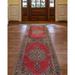 Noori Rug Fine Vintage Distressed Circehyl Rust/Grey Runner - 3'1" x 9'8"