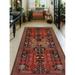 Noori Rug Semi-Antique Firdous Charcoal/Red Rug - 4'8" x 9'5"