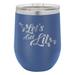 Susquehanna Glass Let"s Get Lit Blue Insulated Stemless & Lid Stainless Steel in Blue/Gray | 4.375 H in | Wayfair WAY-0854-4357