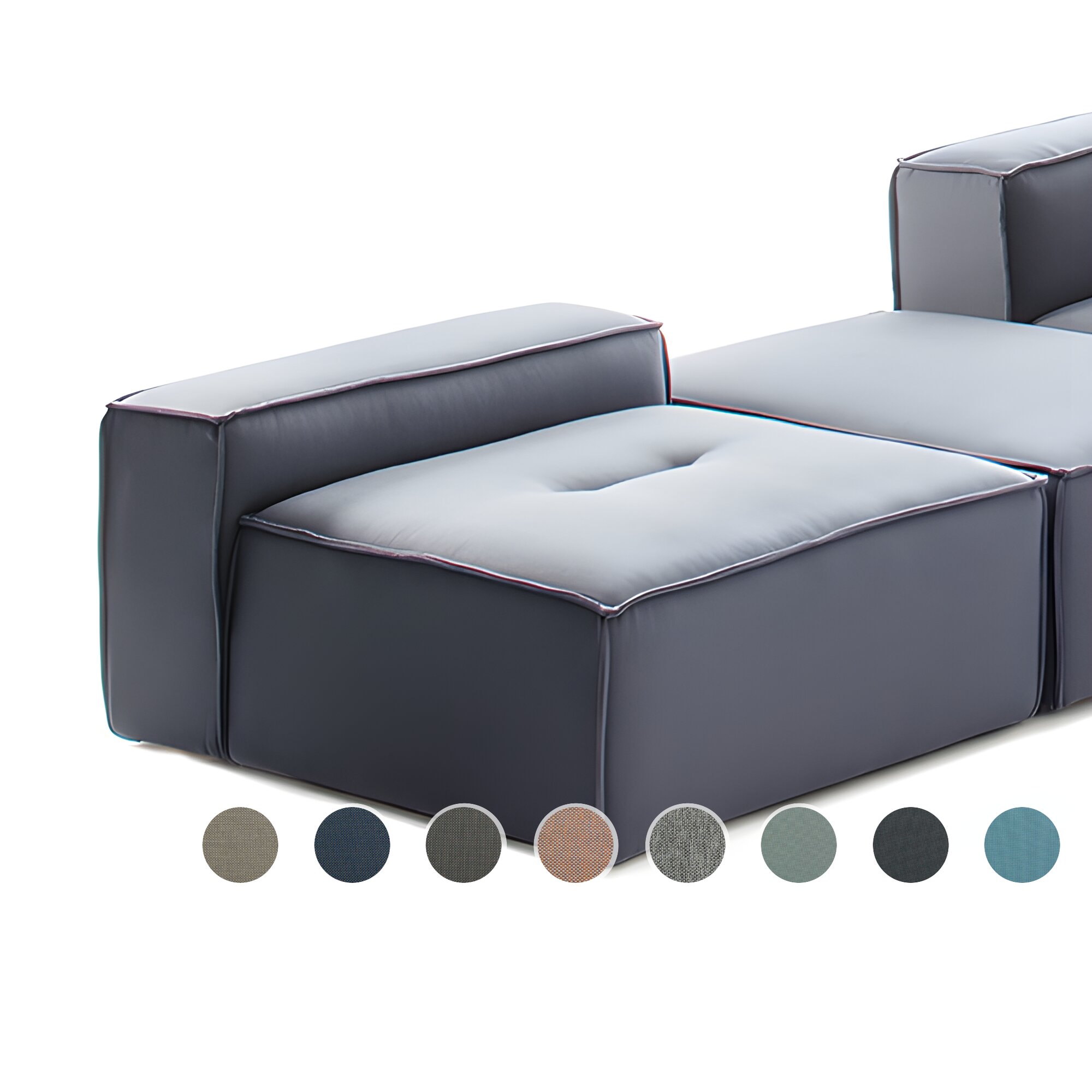 Sitting Bull »numberONE« Sofa Erweiterungselement Rückenlehne niedrig PG3 MICHELANGELO 618 grau