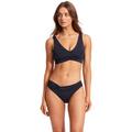 SEAFOLLY Damen Bikinihose Seafolly Collective Twist Band Hipster, Größe 38 in Blau