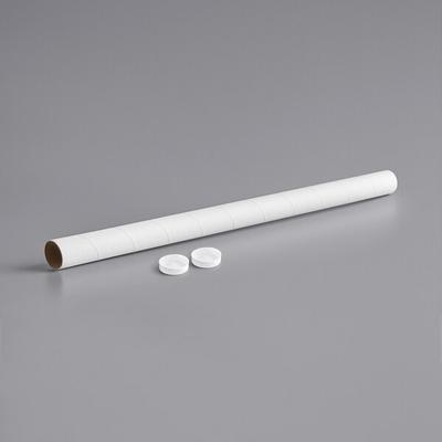 Lavex 2" x 24" White Mailing Tube - 50/Case