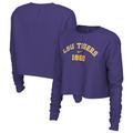 Women's Nike Purple LSU Tigers Est. Cropped Long Sleeve T-Shirt