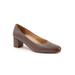 Wide Width Women's Daria Heeled Pump by Trotters in Taupe (Size 10 W)