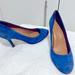 J. Crew Shoes | Blue J Crew Suede Pump Heels | Color: Blue | Size: 8.5