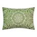 Edie @ Home Indoor/Outdoor Arabasque Embroidered Decorative Throw Pillow 12X18, Black by Edie@Home in Leaf