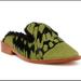 Free People Shoes | Free People Butterfly Effect Faux Fur Mule | Color: Green | Size: 9