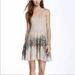 Free People Dresses | Free People Flocked Ombr Lace Fit & Flare Mini Dress Gray Black Womens Size Xs | Color: Black/Gray | Size: Xs