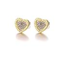 Michael Kors Jewelry | Gold Heart Michael Kors Stud Earrings | Color: Black/Gold | Size: Os