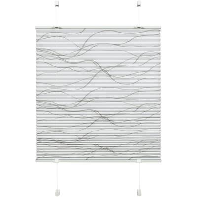 Plissee GARDINIA "EASYFIX Katy Wave mit 2 Bedienschienen" Gr. 1, weiß, B:50cm H:130cm, Obermaterial: 100% Polyester, Plissees, in der Breite kürzbar Image