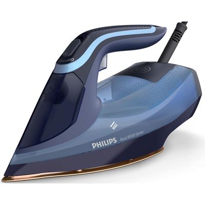 PHILIPS Dampfbügeleisen "DST8020/20", blau (hellblau), B:31,7cm H:13,4cm T:15,8cm, Bügeleisen, SteamGlide Elite Kupfer Bügelsohle, 300 ml Wassertank, 240 g Dampfstoß Image