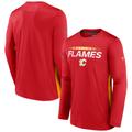 Men's Fanatics Branded Red Calgary Flames Authentic Pro Rink Performance Long Sleeve T-Shirt