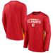Men's Fanatics Branded Red Calgary Flames Authentic Pro Rink Performance Long Sleeve T-Shirt