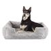 Best Friends by Sheri Soothe & Snooze Lounge Lux Memory Foam Rectangular Dog Bed Polyester in Gray/White | 10.5 H x 27 W x 36 D in | Wayfair 70757