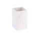 Evideco Square Resin Stone Effect Bath Tumbler Cup Toothbrush Holder Stone in White | 4.5 H x 2.8 W x 2.5 D in | Wayfair 61120100