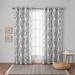 Amalgamated Textiles Exclusive Home Single Curtain Floral Gromment Single Curtain Panel Polyester/Linen in Black | 0.2 H x 54 W in | Wayfair