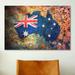 iCanvas 'Australia Flag Map' by Michael Tompsett Graphic Art on Canvas Metal in Black/Blue/Brown | 40 H x 60 W in | Wayfair 8866-1PC6-60x40