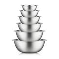 Joyjolt Stainless Steel Mixing Bowl - Grey - Set Of 6 Stainless Steel in Gray | Wayfair JW10523
