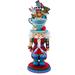 Kurt Adler Hollywood Alice Teacup Hat Nutcracker Wood/Plastic in Brown | 18 H x 6 W x 6 D in | Wayfair HA0622