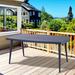 Ivy Bronx Stevan Rectangular 6-Person Aluminum Dining Table Metal in Gray | 29.53 H x 66.93 W x 38.42 D in | Outdoor Dining | Wayfair