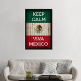 Winston Porter Keep Calm & Viva Mexico Graphic Art on Canvas in Black/Brown/Red | 12 H x 8 W x 0.75 D in | Wayfair E313D2097C0F453094C842791781BCE7