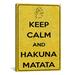 Winston Porter Keep Calm & Hakuna Matata Graphic Art on Canvas | 26 H x 18 W x 1.5 D in | Wayfair 4A00C880997F4A1A8E29EC23F7BFB3FD