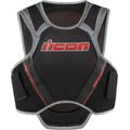 Icon Field Armor Softcore Protektorenweste, schwarz-rot, Größe L XL