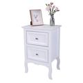 Charlton Home® 18.5" Tall 2 - Drawer Nightstand In Black Set Of 2 Wood in White | 11.81 H x 23.62 W x 15.75 D in | Wayfair
