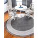 Gray/White 39 x 39 x 0.33 in Area Rug - Longshore Tides Traditional Ademoe Area Rug Light Gray-Ivory Color | 39 H x 39 W x 0.33 D in | Wayfair