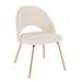 Mercer41 Dauren Tufted Velvet King Louis Back Side Chair Upholstered/Velvet in White | 34.75 H x 30 W x 32 D in | Wayfair