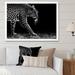 Ebern Designs Leopard In Black & White - Traditional Canvas Wall Decor Canvas, Cotton in Black/White | 12 H x 20 W x 1 D in | Wayfair