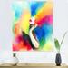 Mercer41 Multicolor Abstract Fashion Woman - Glam Canvas Wall Decor Canvas in Blue/Red/Yellow | 12 H x 8 W x 1 D in | Wayfair