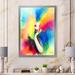 Mercer41 Multicolor Abstract Fashion Woman - Glam Canvas Wall Decor Plastic in Blue/Red/Yellow | 44 H x 34 W x 1.5 D in | Wayfair