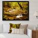 Millwood Pines Beautiful Autumn Forest River - Traditional Canvas Wall Decor Canvas, Cotton in Black/Green/Yellow | 8 H x 12 W x 1 D in | Wayfair