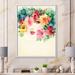 House of Hampton® Beige Floral Woman Portrait Iii - Glam Canvas Wall Decor Canvas in Green/Red/White | 12 H x 8 W x 1 D in | Wayfair