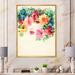 House of Hampton® Beige Floral Woman Portrait Iii - Glam Canvas Wall Decor Canvas in Green/Red/White | 12 H x 8 W x 1 D in | Wayfair