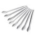 15Pcs 4.13" Silver 201 Stainless Steel Micro Lab Spoons for Powders Sampling - Silver Tone