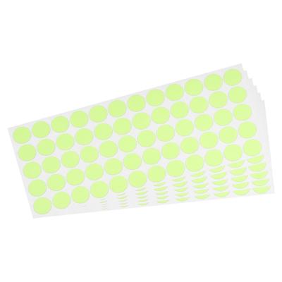 Glow in the Dark Tape Dots,0.59" Round dots 60 Glow Dots on 1 Sheet Green 6pcs