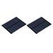 Mini Solar Panel Cell 4V 200mA 0.8W 100mm x 80mm for DIY Electric Pack of 2 - Black, Blue - 100mm x 80mm