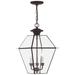 3 Light Bronze Outdoor Pendant Lantern