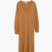 Madewell Dresses | (Re)Sourced Cashmere V-Neck Midi Dress | Color: Brown | Size: M