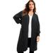 Plus Size Women's Open-Front Cardigan by June+Vie in Black (Size 10/12)