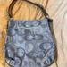 Coach Bags | Coach Signature Sateen Shoulder/Hobo Bag | Color: Blue/Silver | Size: Os