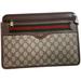 Gucci Bags | Gucci Ophidia Red Zip Large Clutch Handbag Italy Leather Men Pouch Bag New | Color: Black/Red | Size: Os