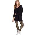 Plus Size Women's Classic Ankle Legging by June+Vie in Natural Cheetah (Size 26/28)