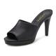 High-Heel-Pantolette LASCANA BELLE AFFAIRE Gr. 37, schwarz Damen Schuhe Pantolette Plateau High Heels