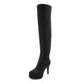 Overkneestiefel LASCANA BELLE AFFAIRE Gr. 45, schwarz Damen Schuhe High Heel Stiefel Overknee-Stiefel Reißverschlussstiefel Sommerstiefel