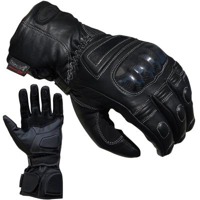 Motorradhandschuhe PROANTI Gr. M, schwarz, Handschuhe, M, Obermaterial: 100% Rindsleder. Innenfutter: 100% Polyester, speziell für Regenwetter und den Winter geeignet, aus Leder