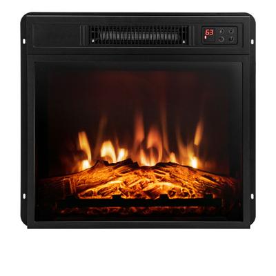 Costway 18 Inch Electric Fireplace Inserted with Adjustable LED Flame
